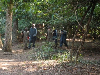  Campo de gotcha en el Chateau de la Rousseliere 